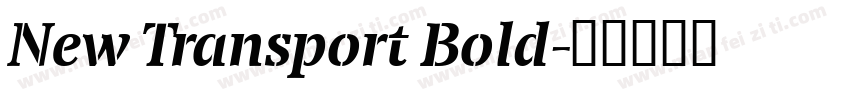 New Transport Bold字体转换
